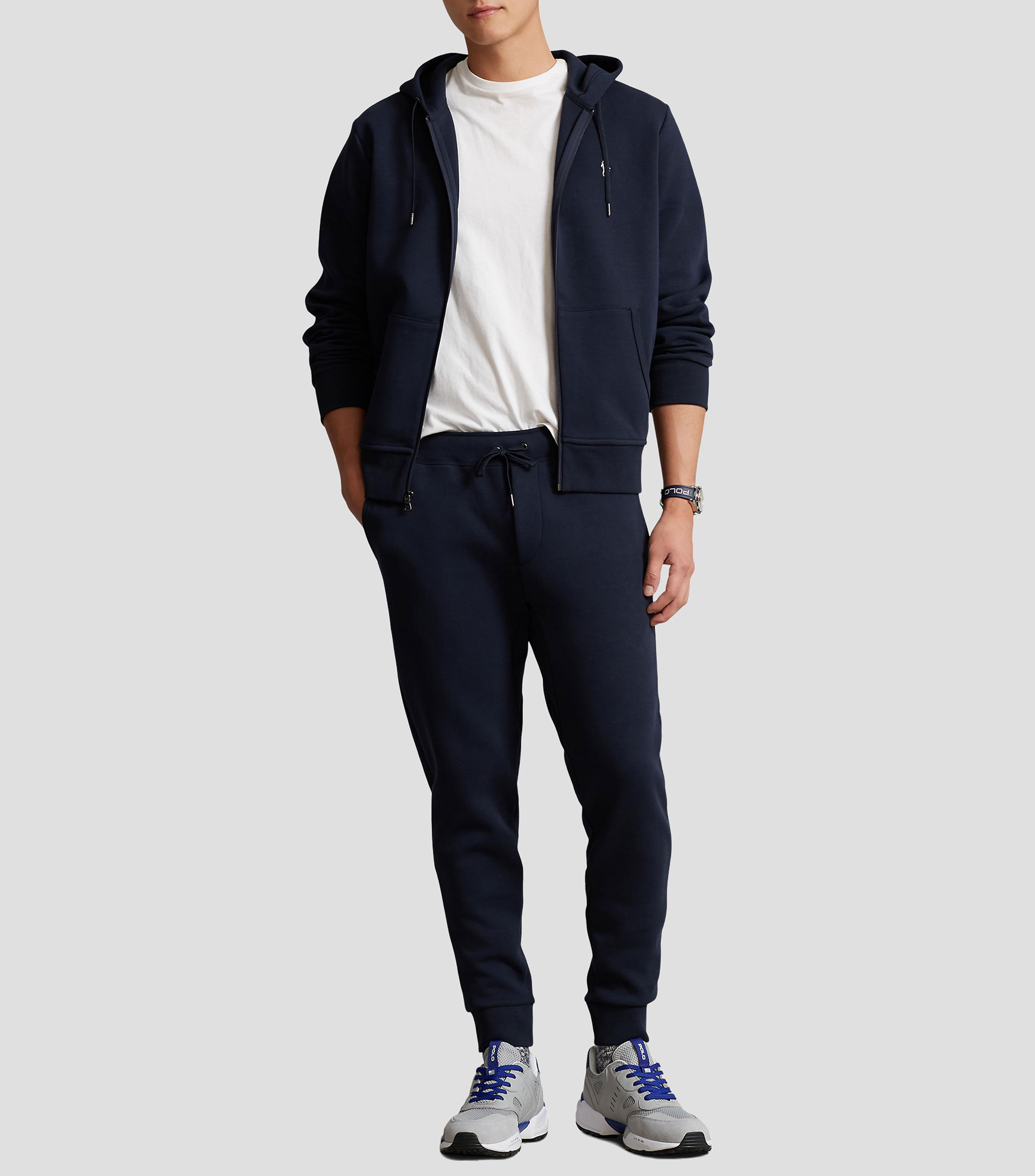 Pants sólido con logo Hombre